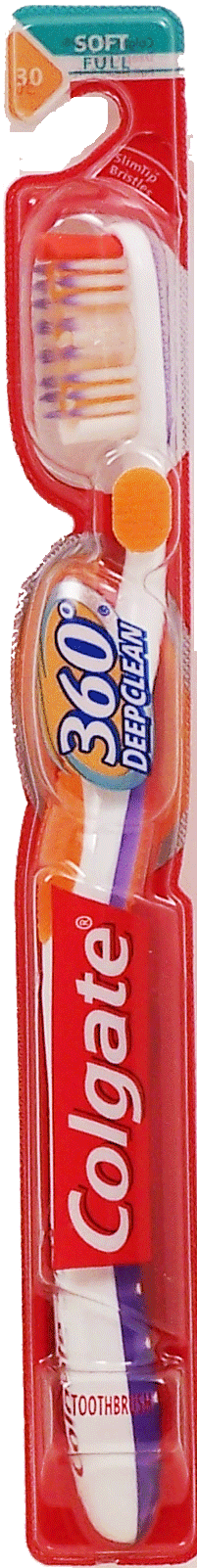 Colgate&nbsp;360 Deep Clean&nbsp;full head soft  bristle toothbrush, slim tip bristles, cheek and & tongue cleaner Full-Size Picture